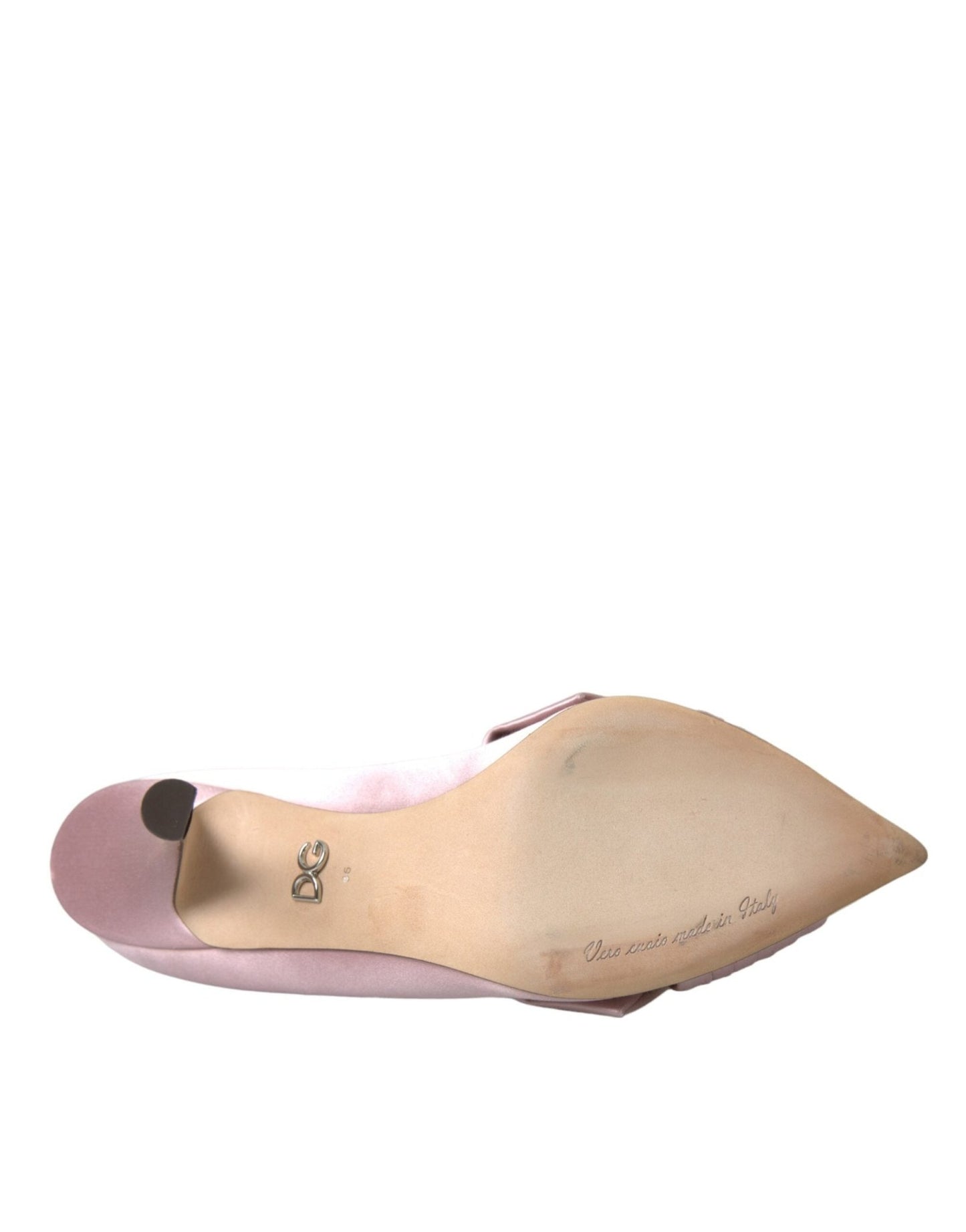 Dolce & Gabbana Pink Satin Crystal High Heels Pumps Shoes - SMARTMARTNZ