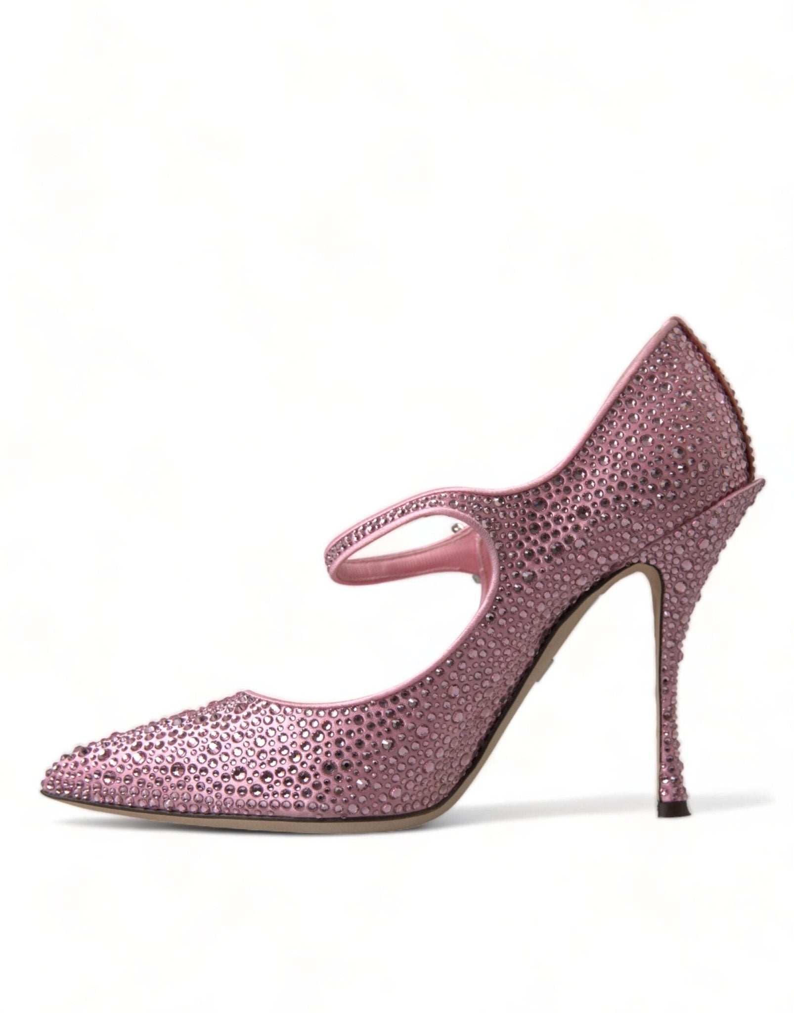 Dolce & Gabbana Pink Strass Crystal Heels Pumps Shoes - SMARTMARTNZ
