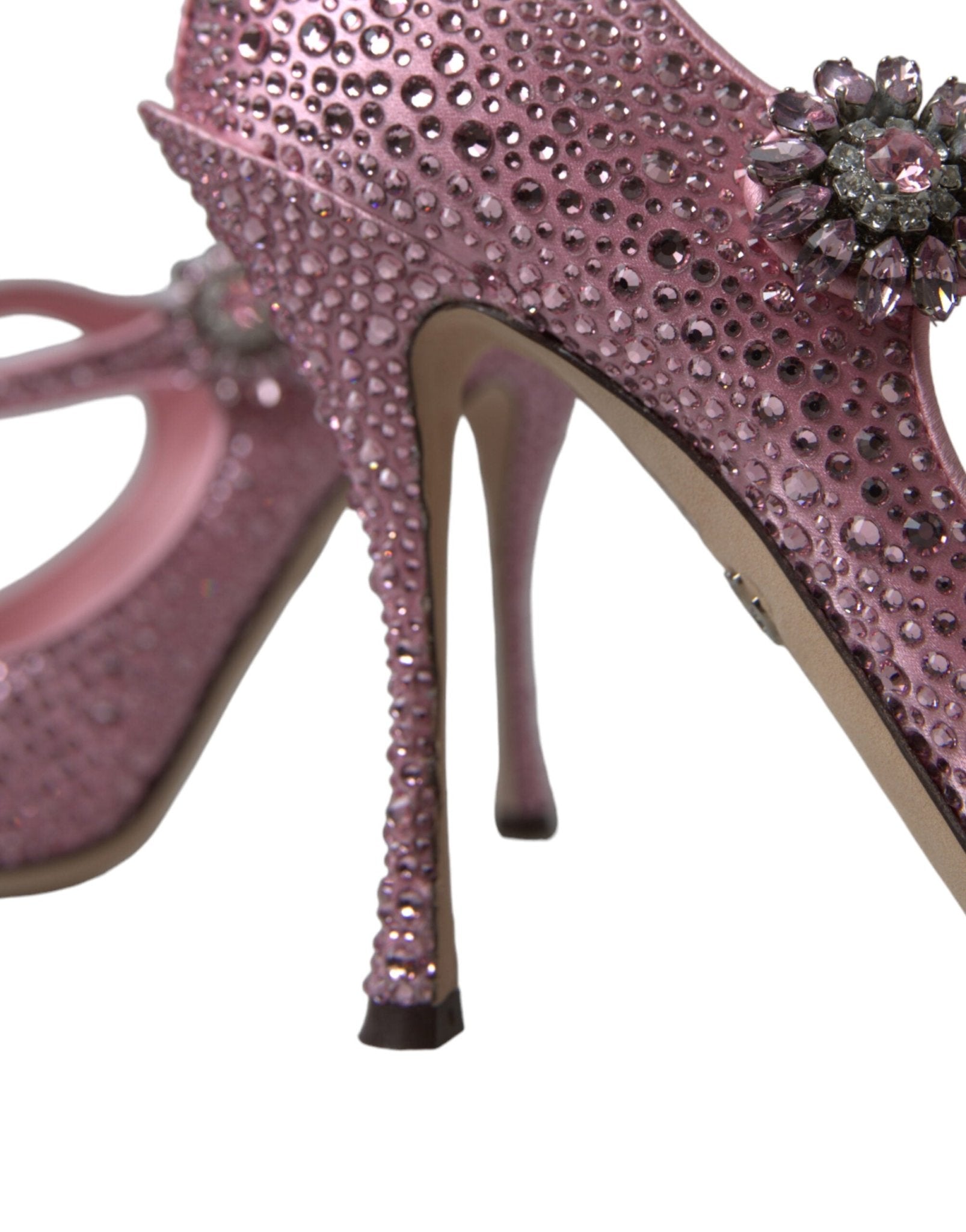 Dolce & Gabbana Pink Strass Crystal Heels Pumps Shoes - SMARTMARTNZ