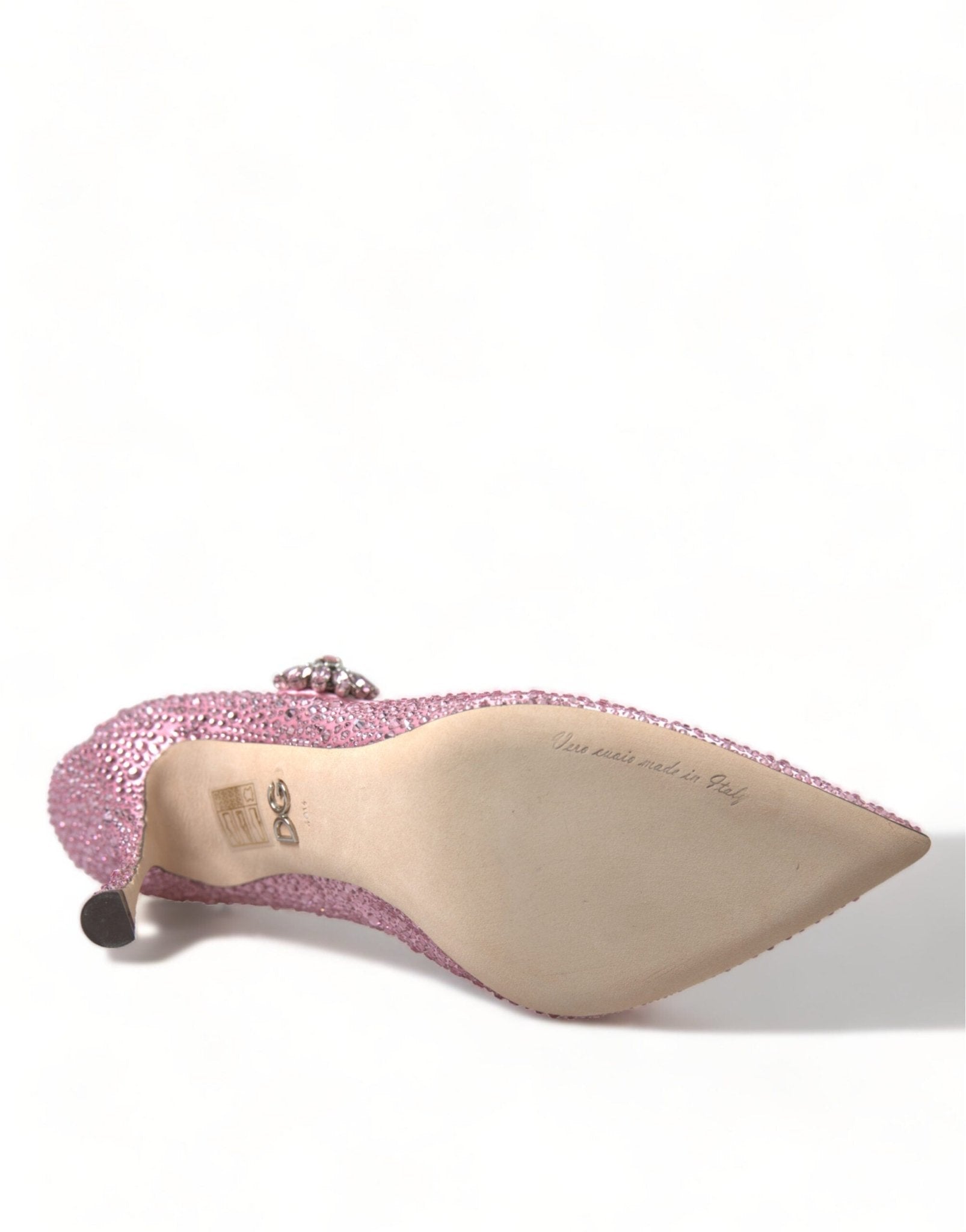 Dolce & Gabbana Pink Strass Crystal Heels Pumps Shoes - SMARTMARTNZ