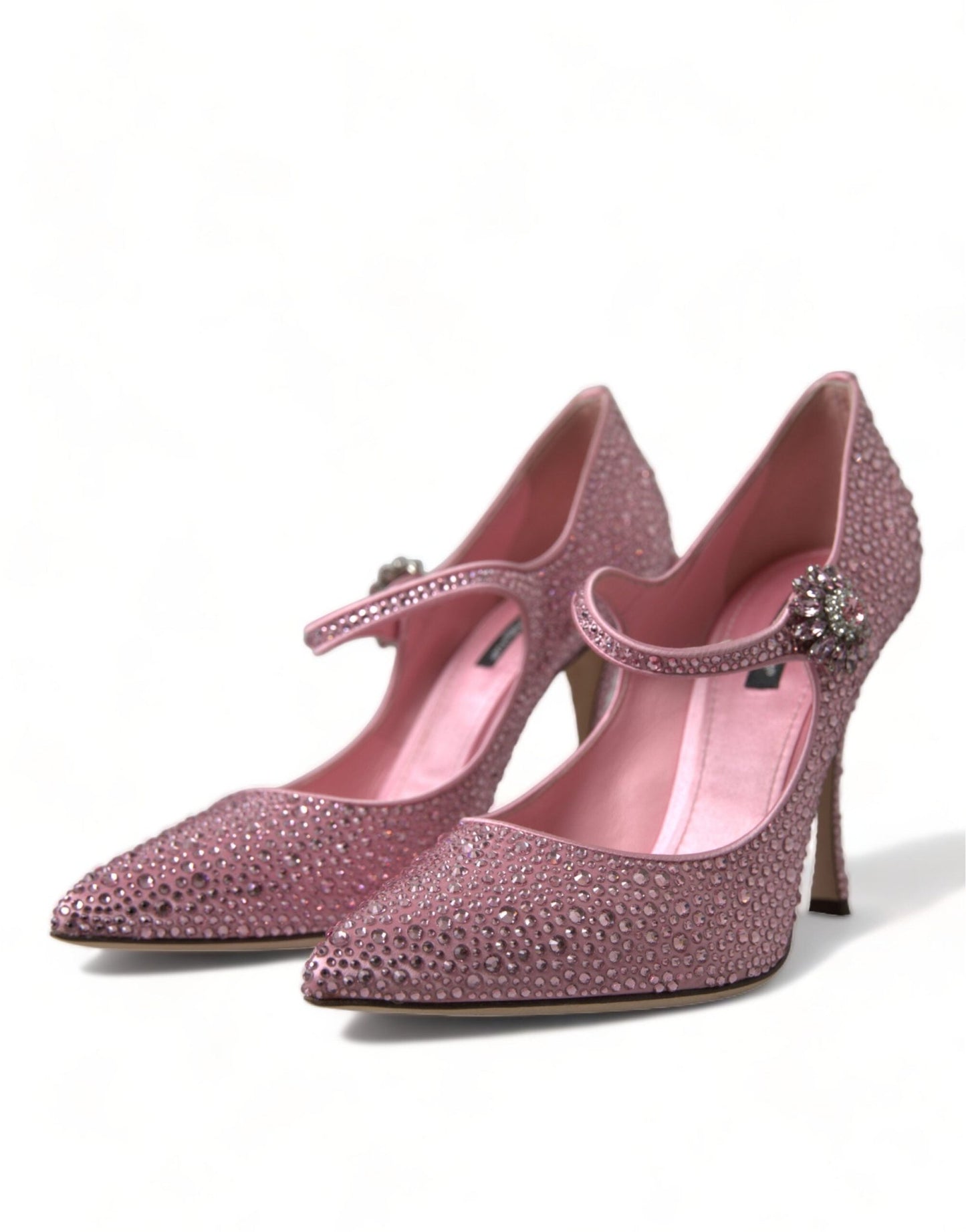 Dolce & Gabbana Pink Strass Crystal Heels Pumps Shoes - SMARTMARTNZ