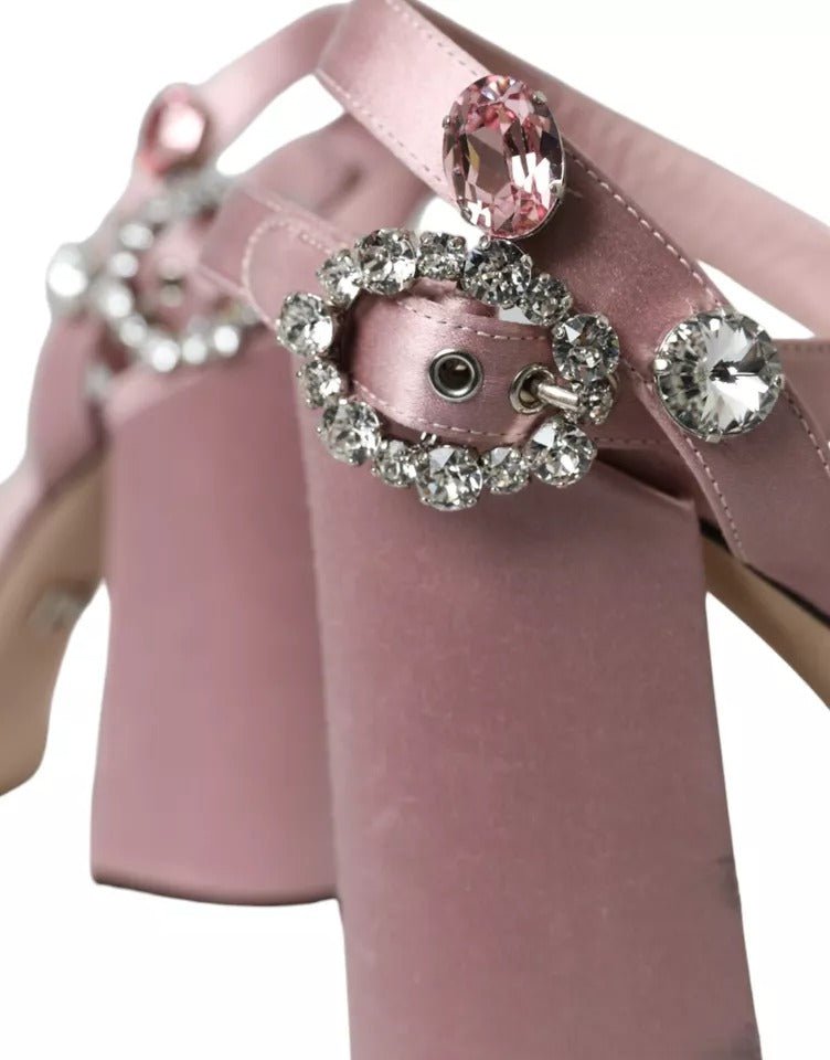 Dolce & Gabbana Pink Turkey Feather Embellished Sandals Shoes - SMARTMARTNZ