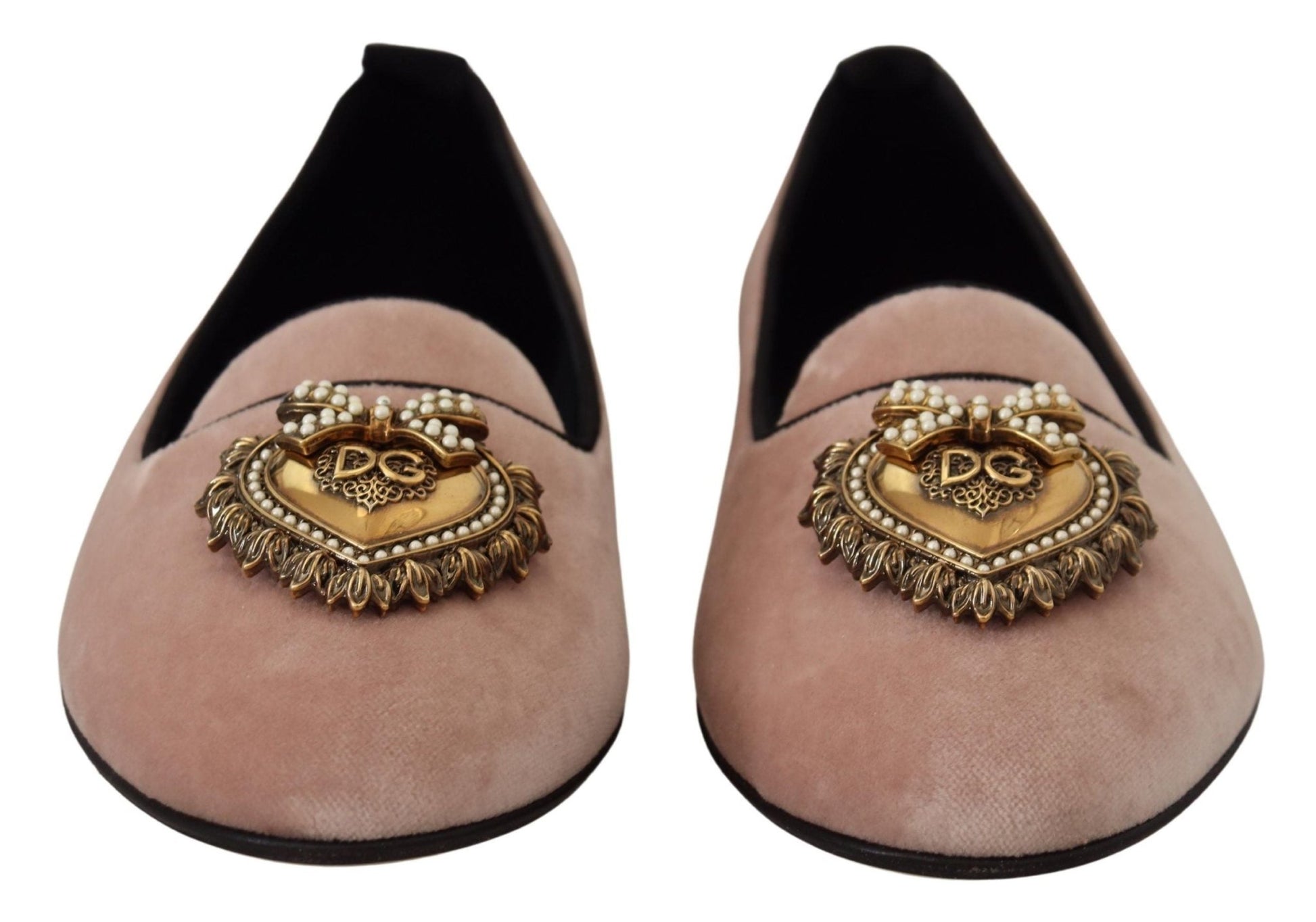 Dolce & Gabbana Pink Velvet Slip Ons Loafers Flats Shoes - SMARTMARTNZ