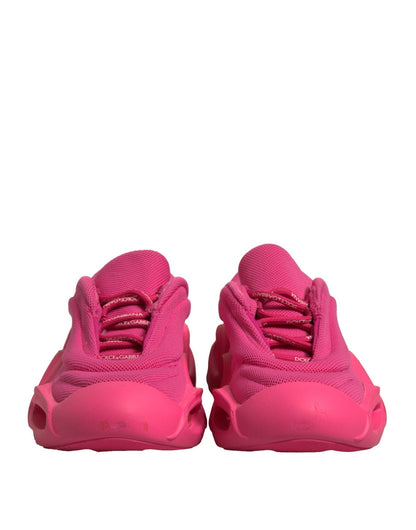 Dolce & Gabbana Pink Wave Low Top Lace Up Men Sneakers Shoes - SMARTMARTNZ