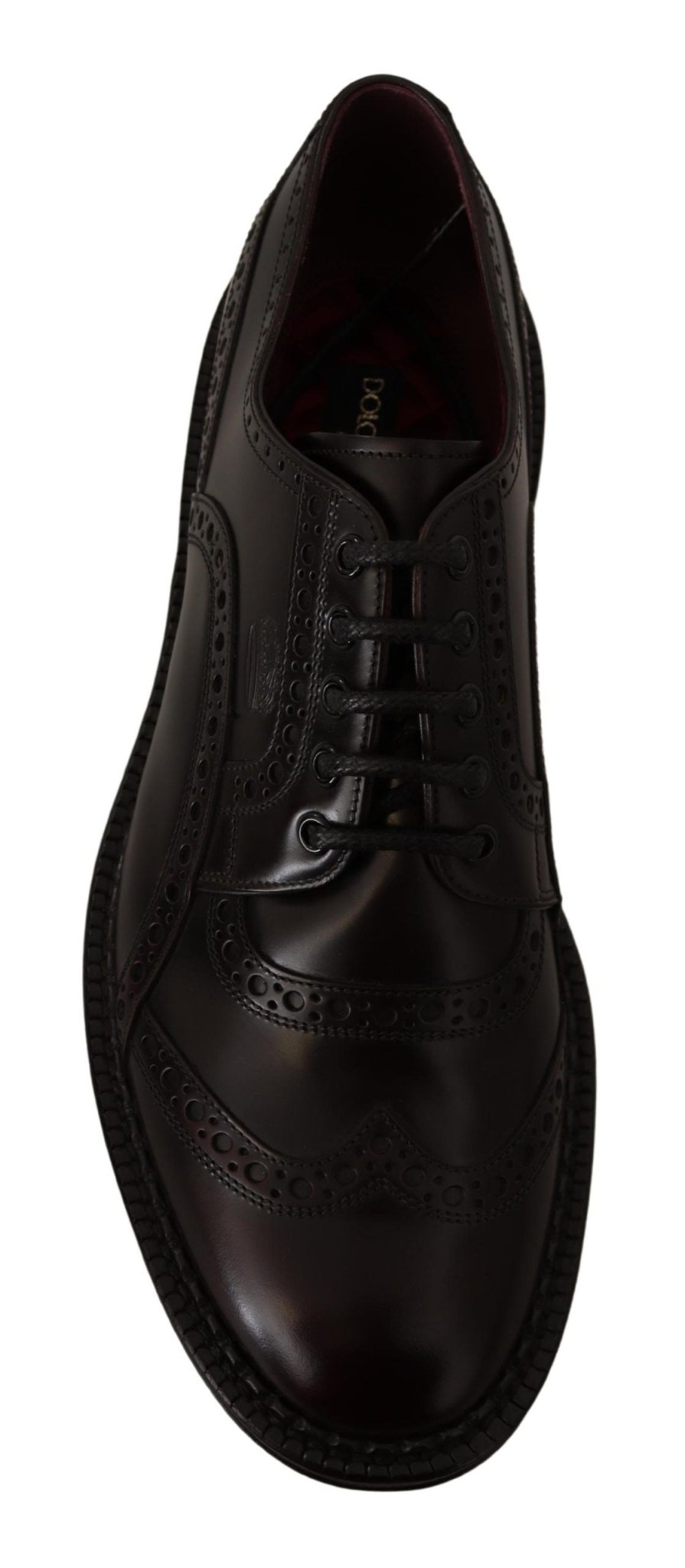 Dolce & Gabbana Purple Leather Oxford Wingtip Formal Shoes - SMARTMARTNZ