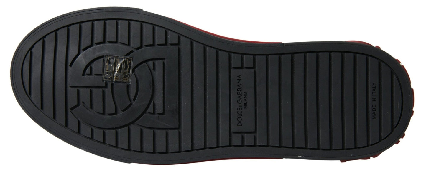 Dolce & Gabbana Red Black Leopard Loafers Sneakers Shoes - SMARTMARTNZ