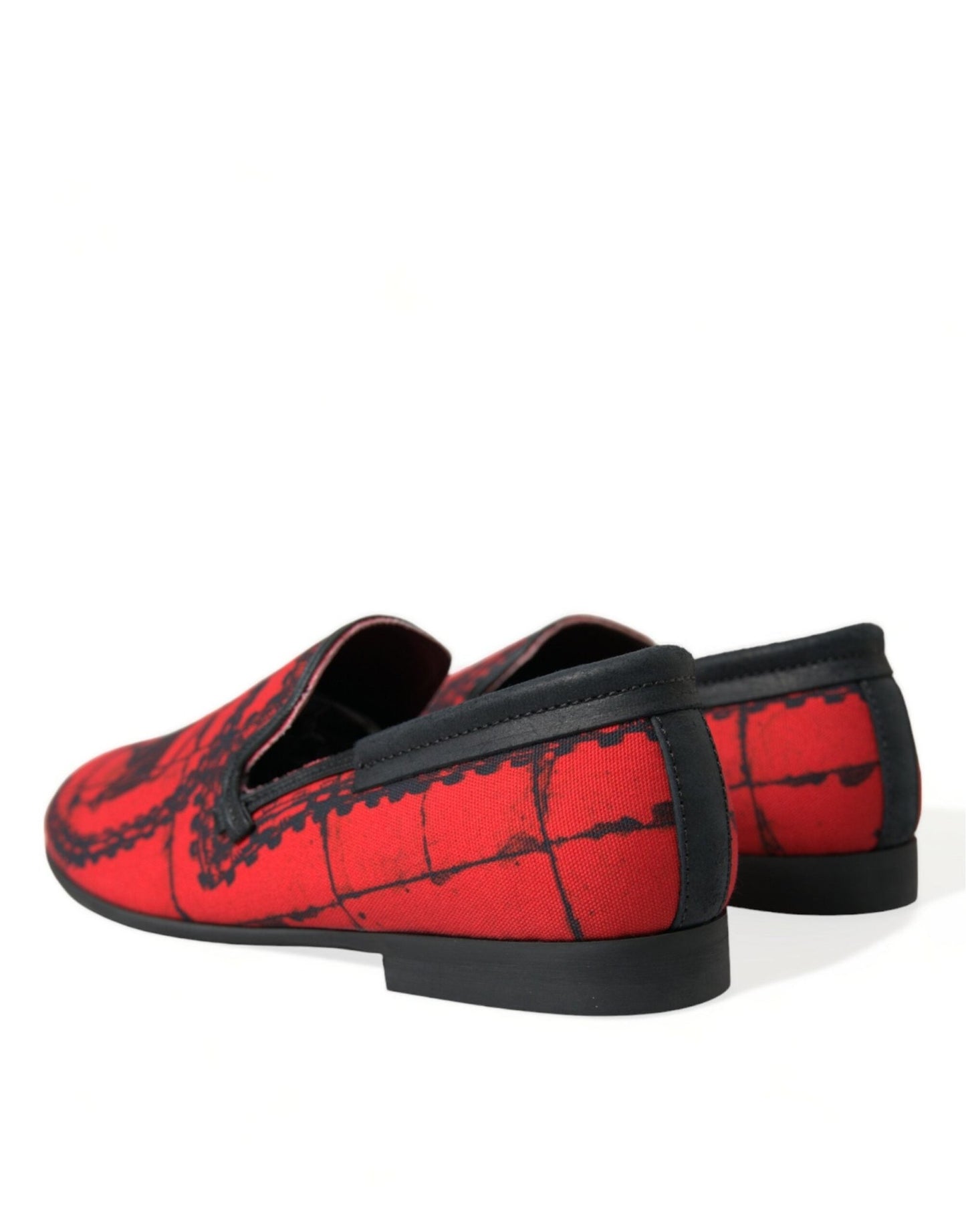 Dolce & Gabbana Red Black Torero Loafers Slippers Men Shoes - SMARTMARTNZ