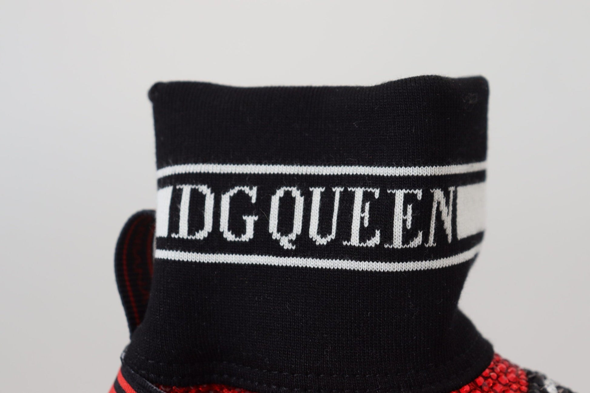 Dolce & Gabbana Red Bling Sorrento Sneakers Socks Shoes - SMARTMARTNZ