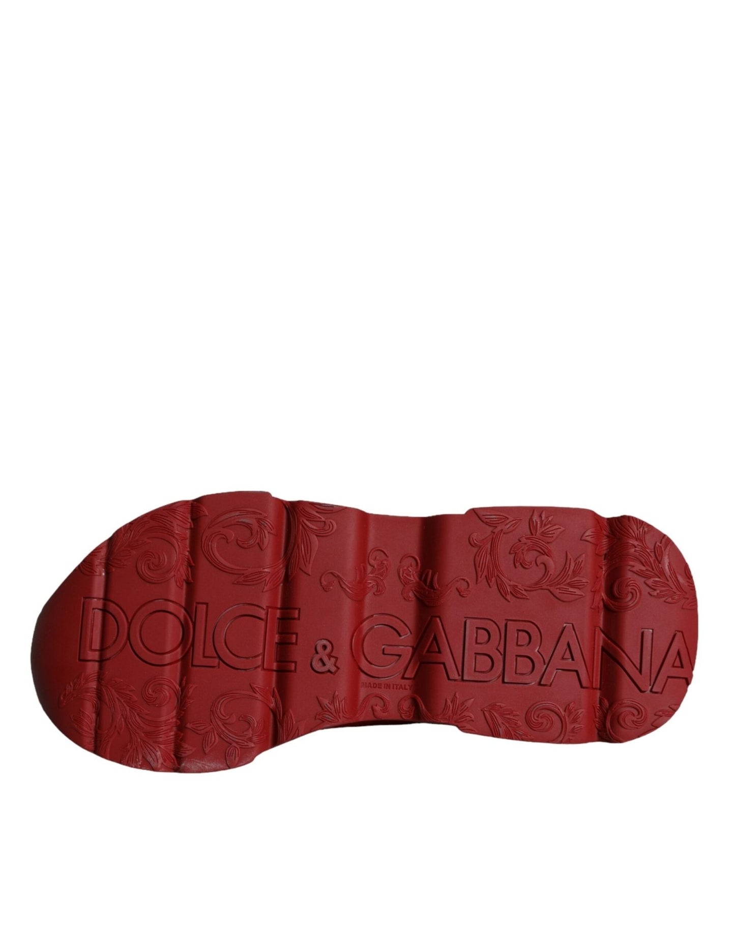 Dolce & Gabbana Red Leather Daymaster Low Top Sneakers Shoes - SMARTMARTNZ