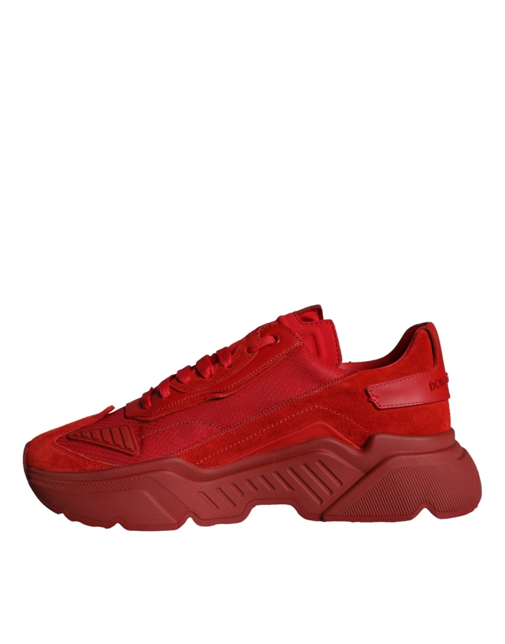Dolce & Gabbana Red Leather Daymaster Low Top Sneakers Shoes - SMARTMARTNZ