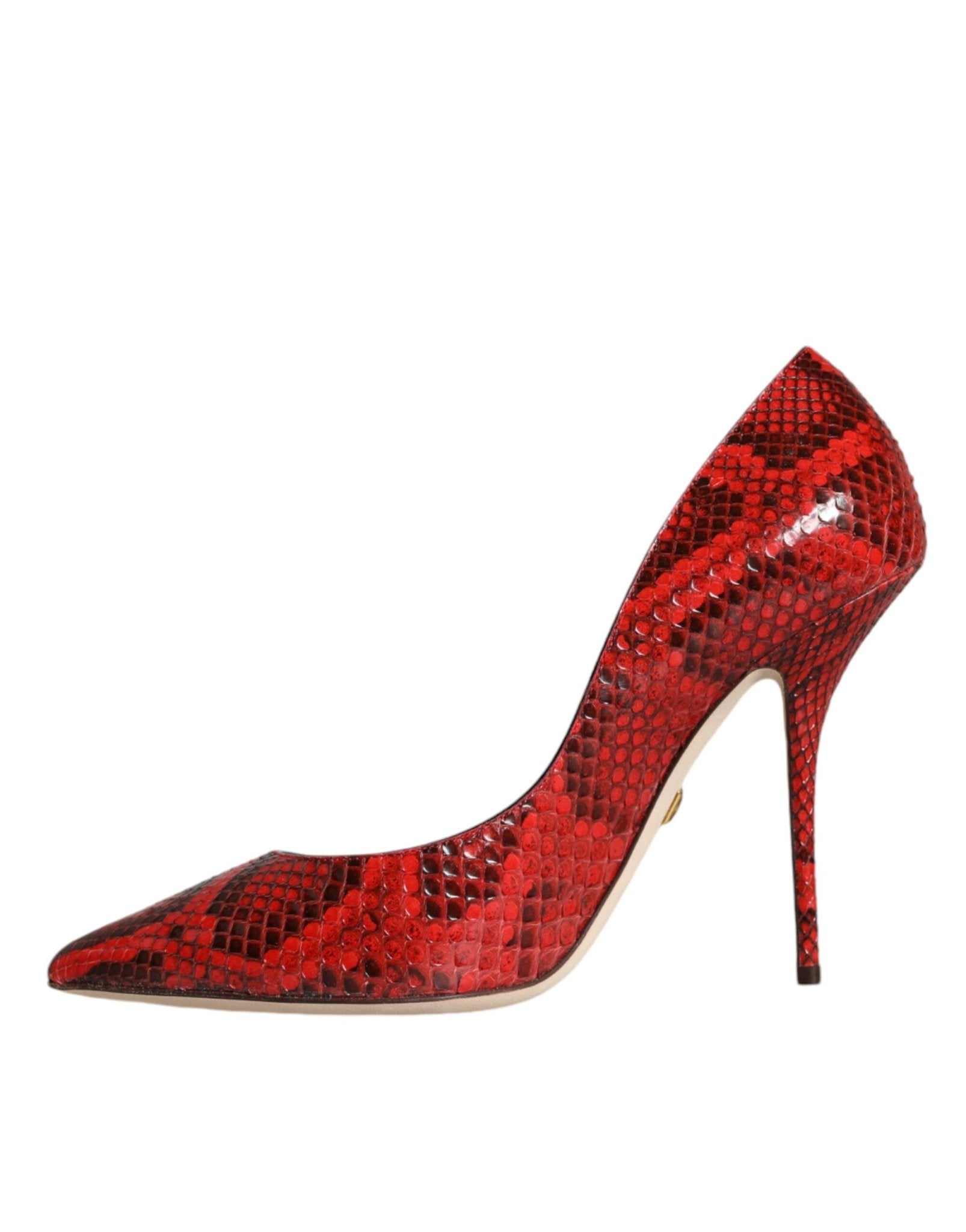 Dolce & Gabbana Red Leather Stiletto High Heels Pumps Shoes - SMARTMARTNZ
