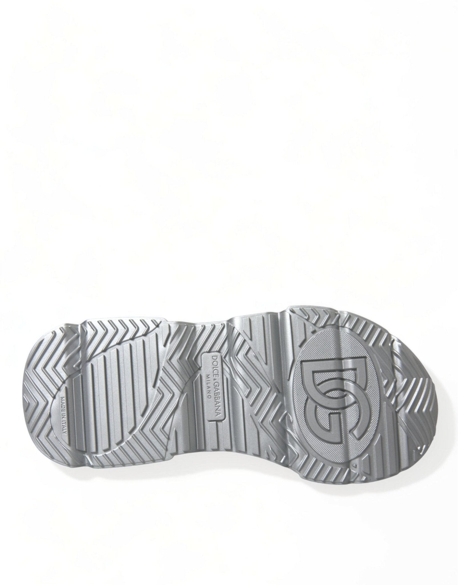 Dolce & Gabbana Silver DAYMASTER Leather Men Casual Sneakers Shoes - SMARTMARTNZ