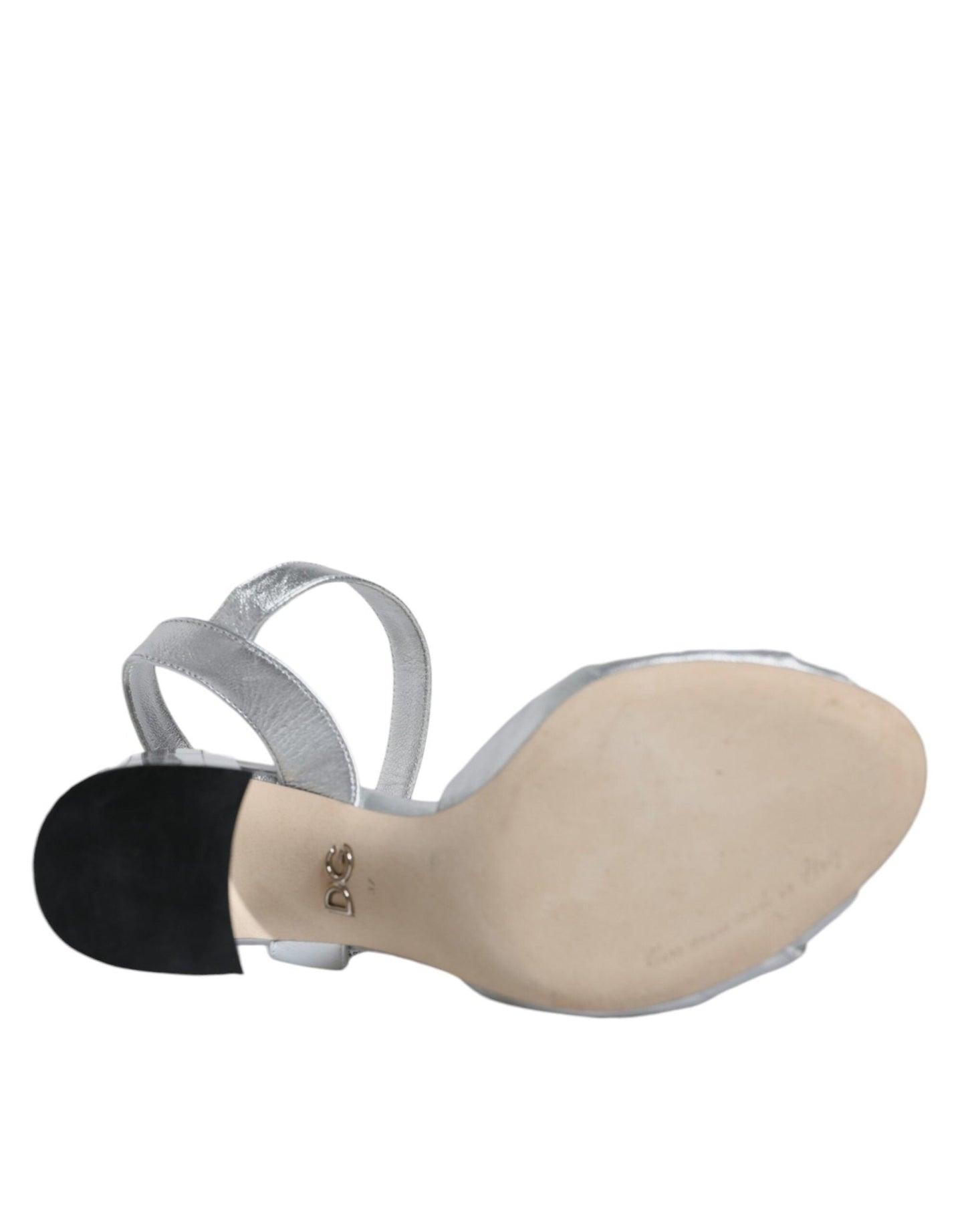 Dolce & Gabbana Silver Mirror Heels KEIRA Sandals Shoes - SMARTMARTNZ