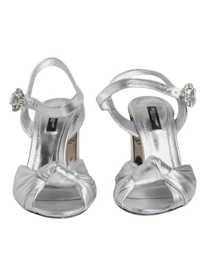 Dolce & Gabbana Silver Mirror Heels KEIRA Sandals Shoes - SMARTMARTNZ