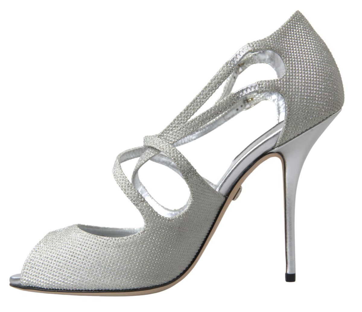 Dolce & Gabbana Silver Shimmers Sandals Heel Pumps Shoes - SMARTMARTNZ