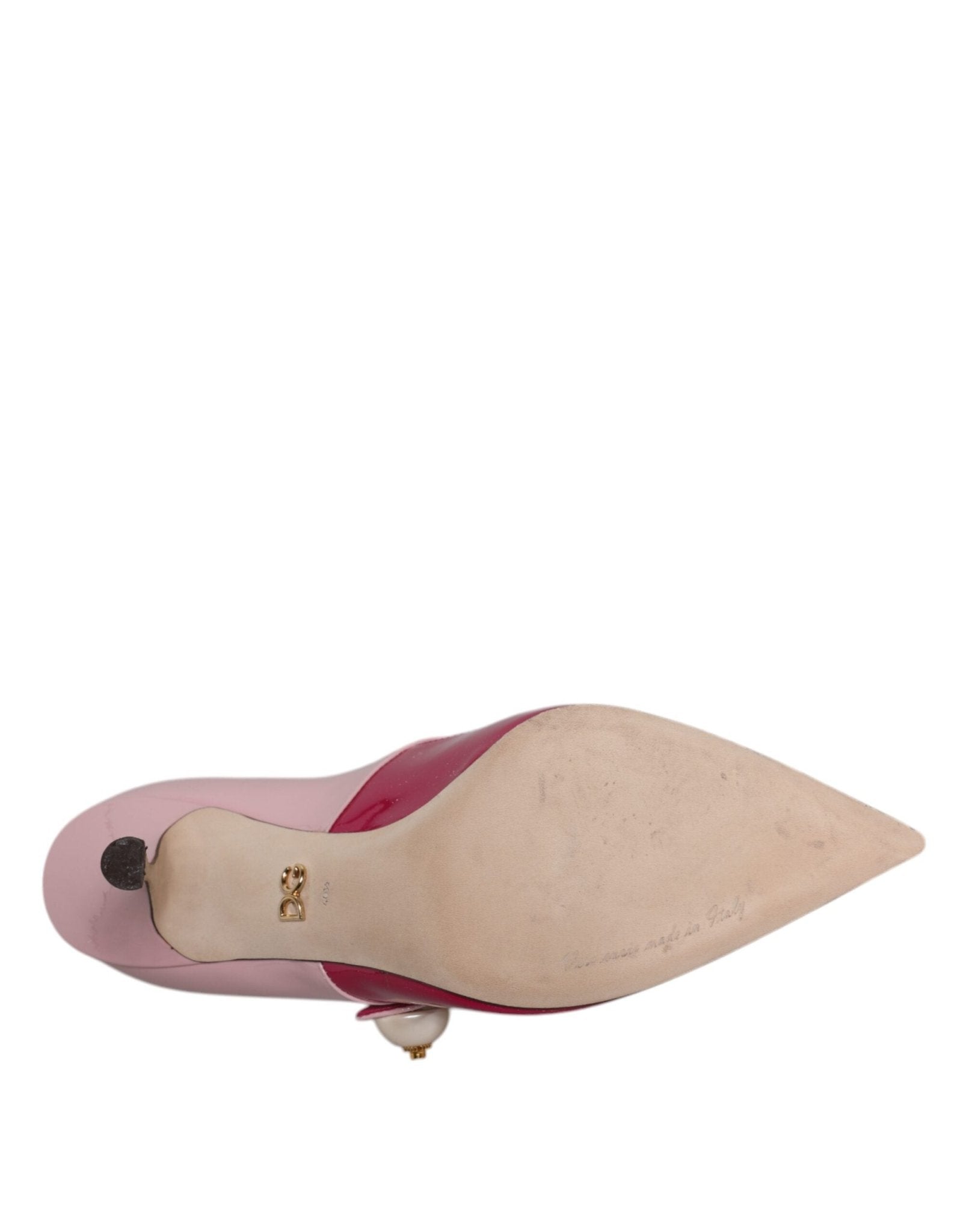 Dolce & Gabbana Two Tone Pink Leather Mary Jane Heels Pumps Shoes - SMARTMARTNZ