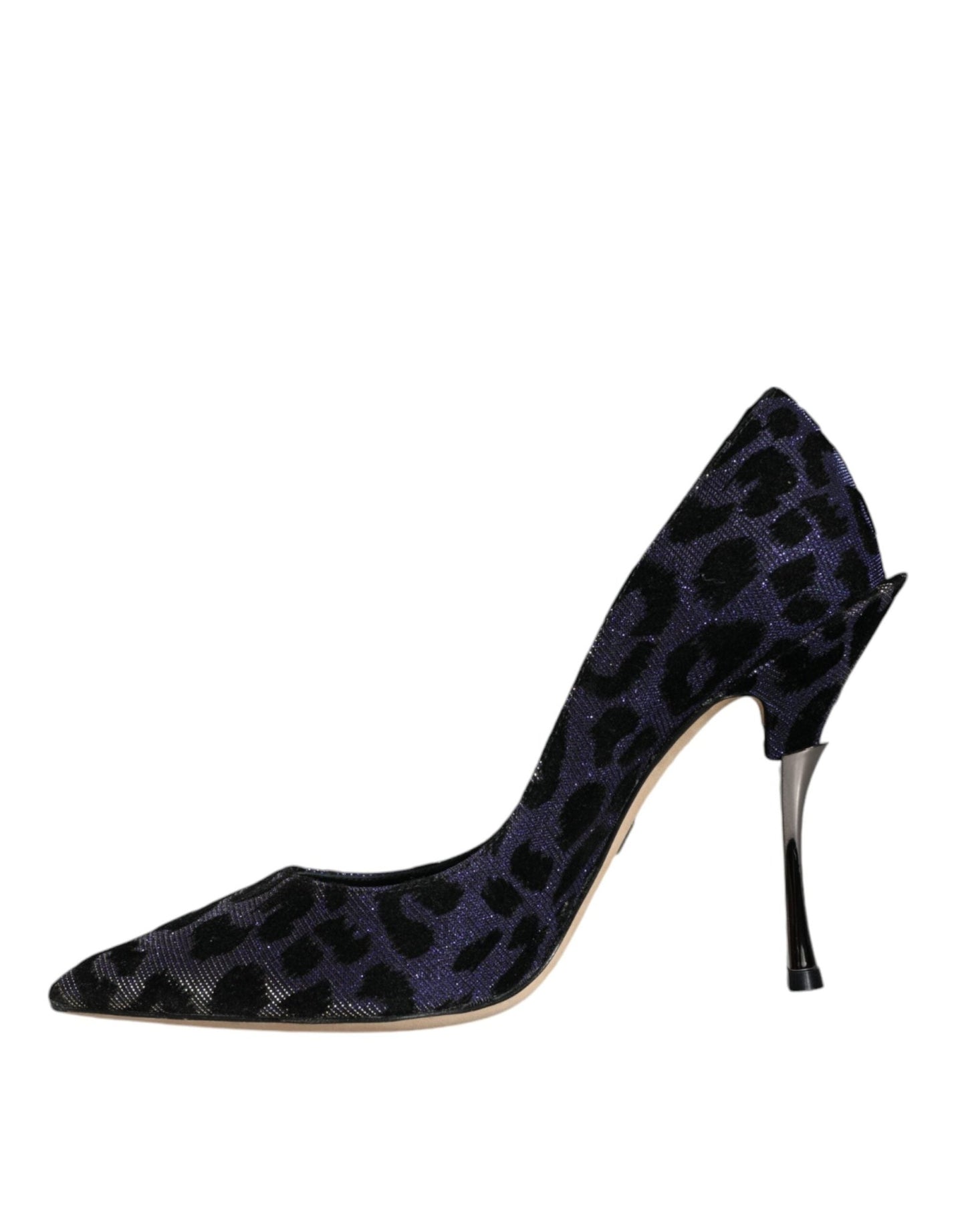Dolce & Gabbana Violet Leopard Lurex High Heels Pumps Shoes - SMARTMARTNZ