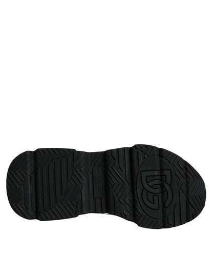Dolce & Gabbana White Black Logo Plaque Daymaster Sneakers Shoes - SMARTMARTNZ