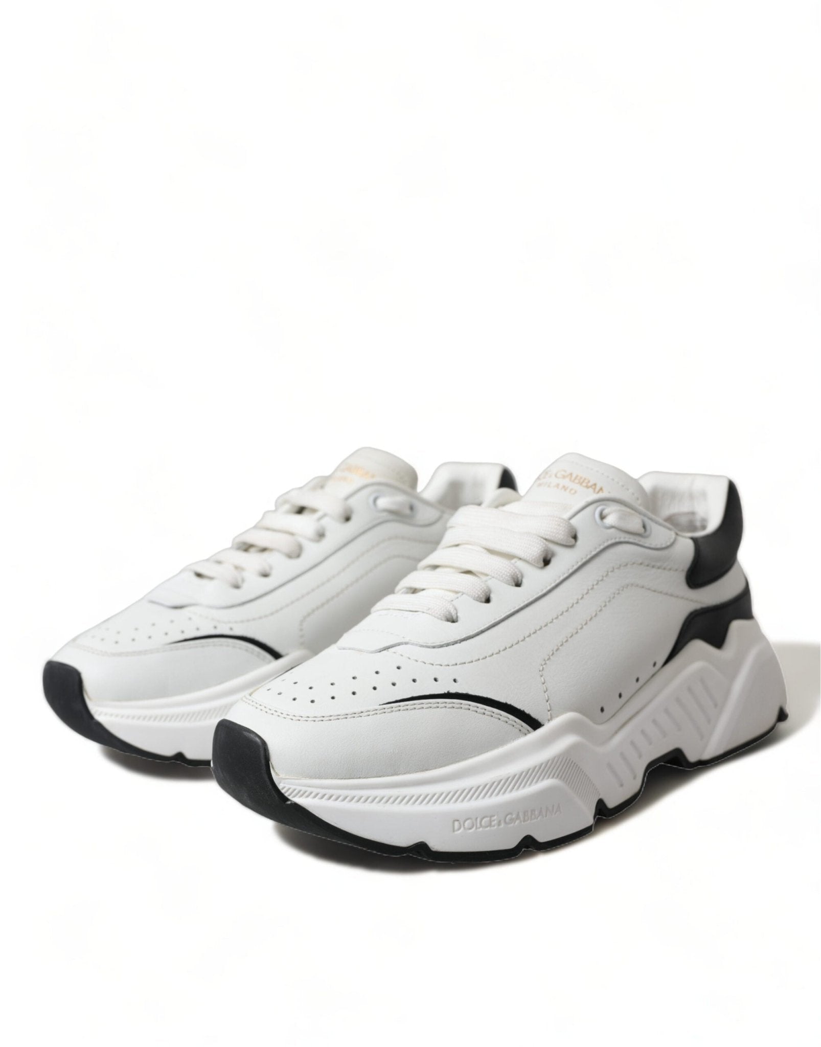 Dolce & Gabbana White Black Low Top Daymaster Sneakers Shoes - SMARTMARTNZ