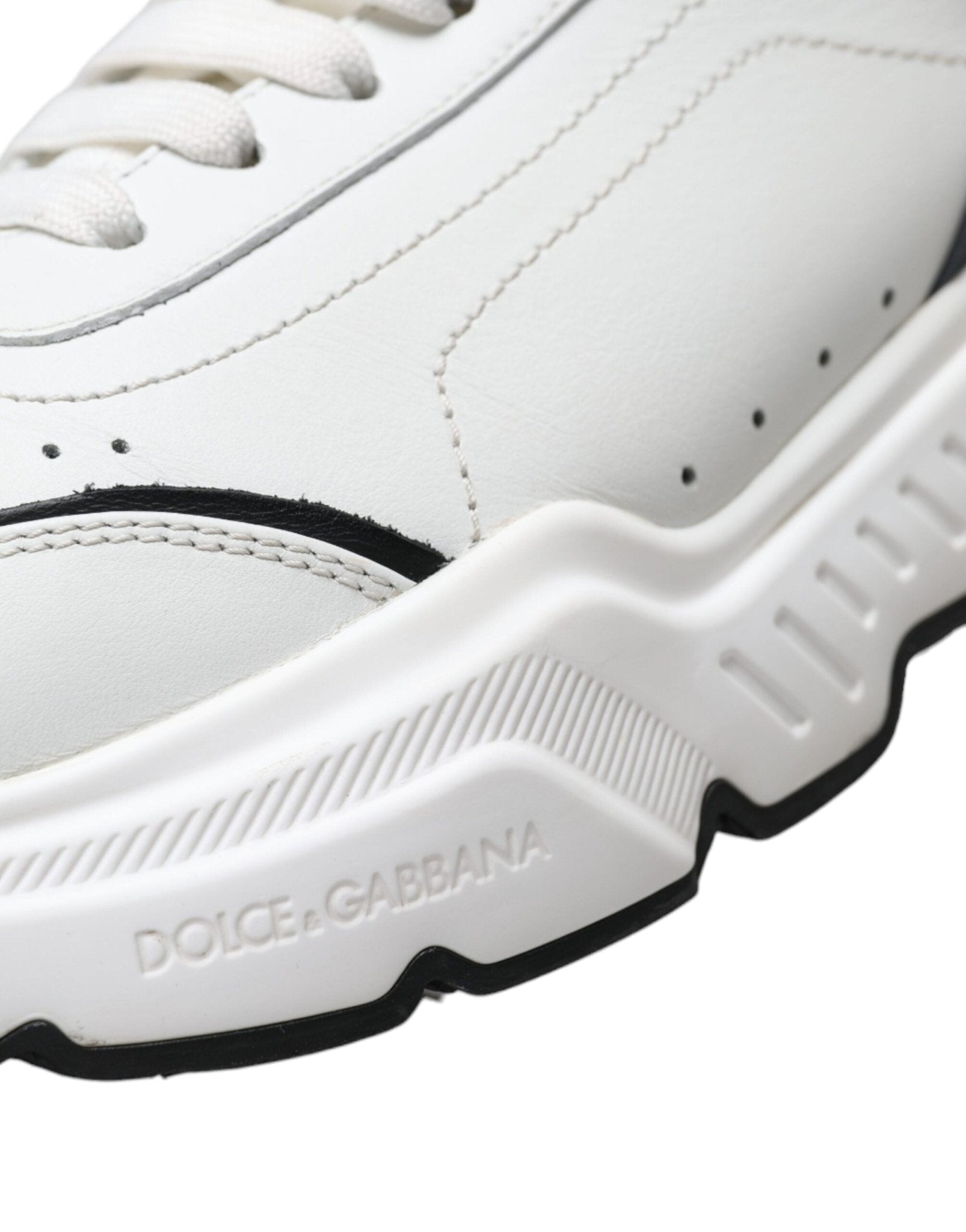 Dolce & Gabbana White Black Low Top Daymaster Sneakers Shoes - SMARTMARTNZ