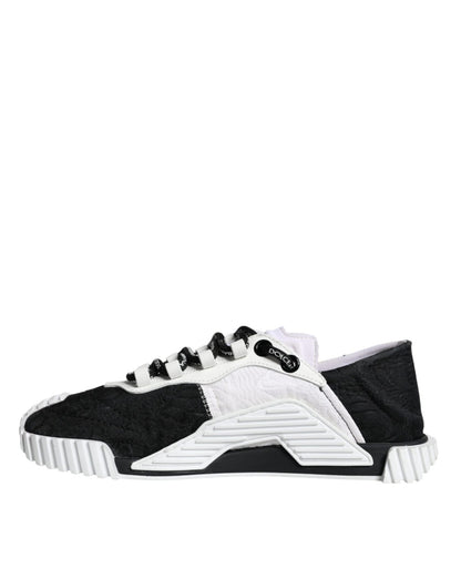 Dolce & Gabbana White Black Low Top NS1 Sneakers Shoes - SMARTMARTNZ