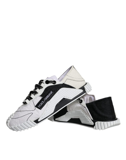 Dolce & Gabbana White Black Low Top NS1 Sneakers Shoes - SMARTMARTNZ