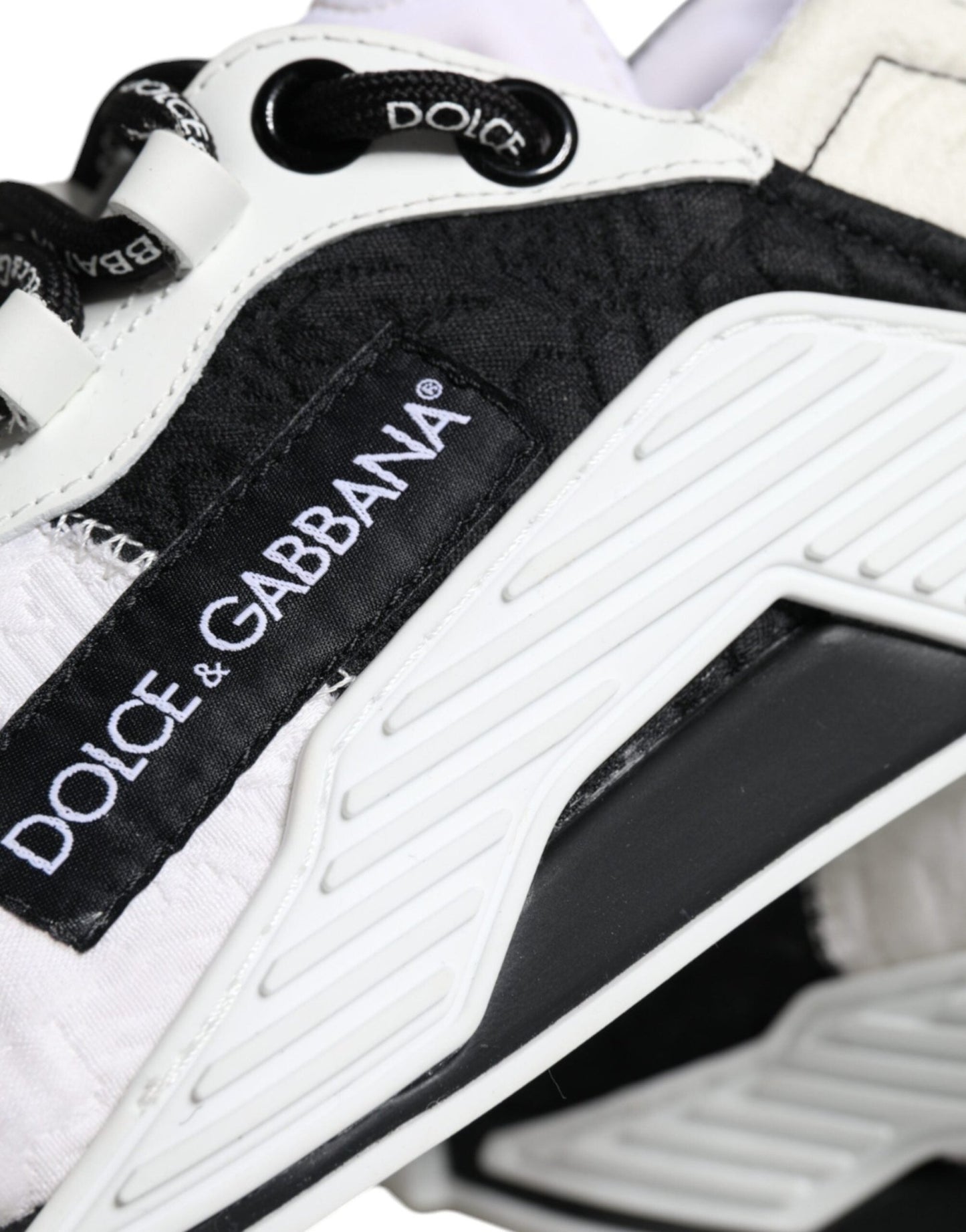 Dolce & Gabbana White Black Low Top NS1 Sneakers Shoes - SMARTMARTNZ