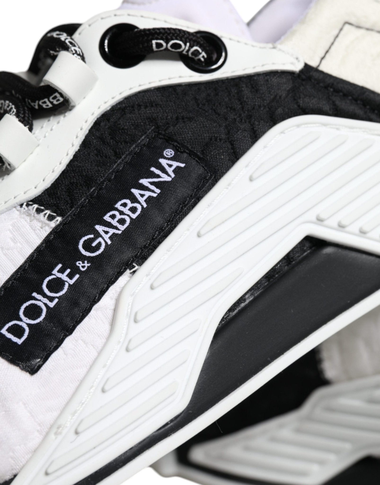 Dolce & Gabbana White Black Low Top NS1 Sneakers Shoes - SMARTMARTNZ