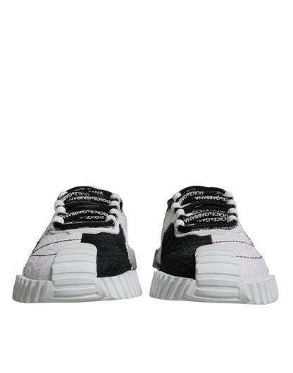 Dolce & Gabbana White Black Low Top NS1 Sneakers Shoes - SMARTMARTNZ
