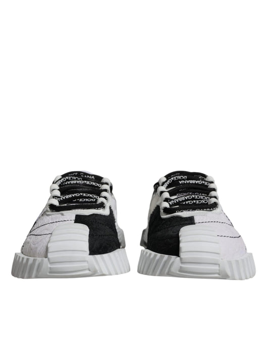 Dolce & Gabbana White Black Low Top NS1 Sneakers Shoes - SMARTMARTNZ