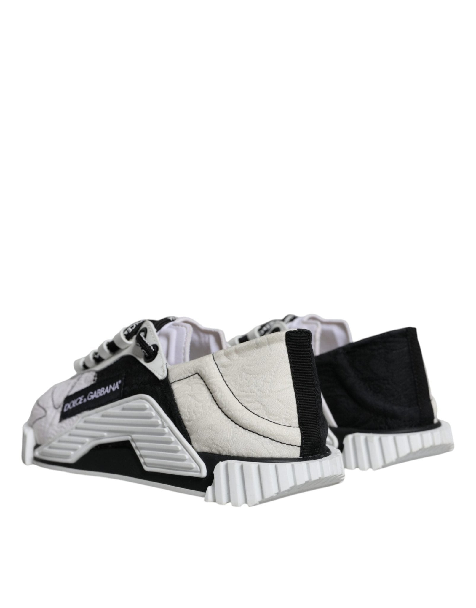 Dolce & Gabbana White Black Low Top NS1 Sneakers Shoes - SMARTMARTNZ