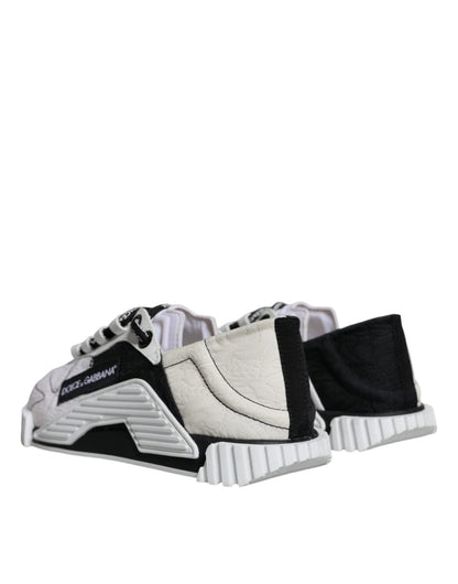 Dolce & Gabbana White Black Low Top NS1 Sneakers Shoes - SMARTMARTNZ