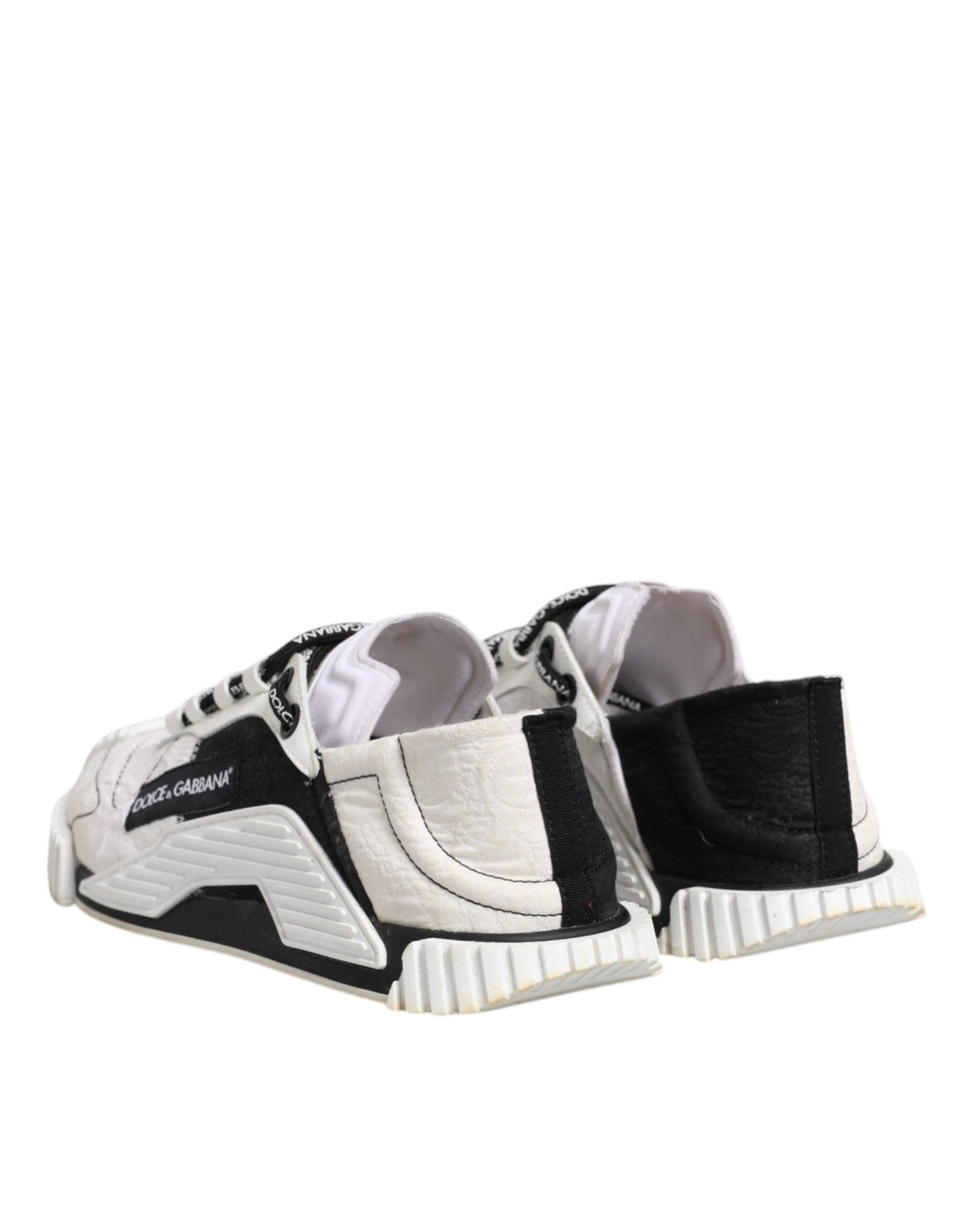 Dolce & Gabbana White Black NS1 Low Top Sneakers Shoes - SMARTMARTNZ