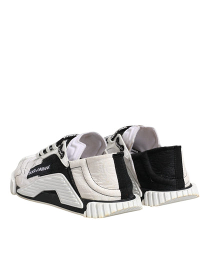 Dolce & Gabbana White Black NS1 Low Top Sneakers Shoes - SMARTMARTNZ
