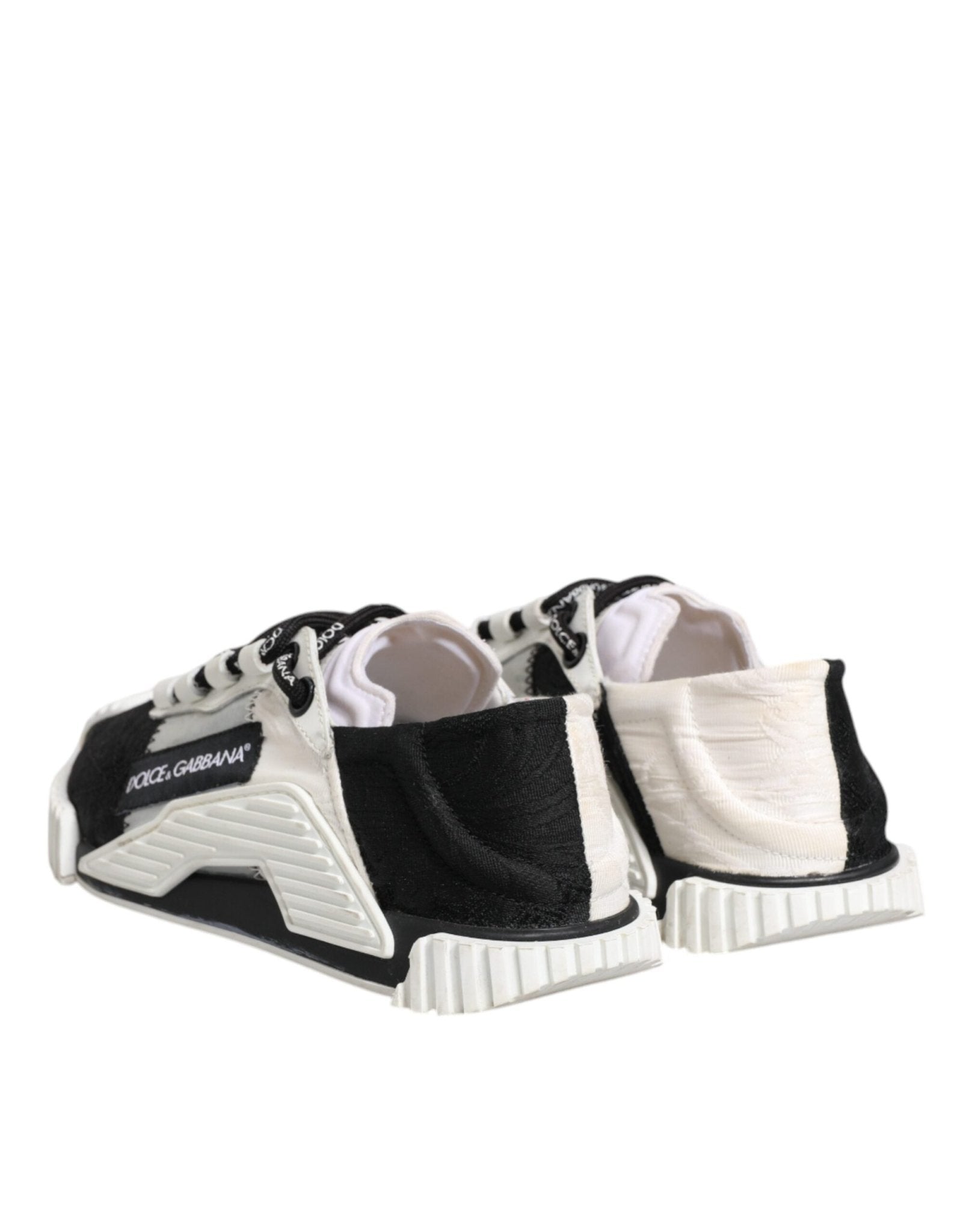 Dolce & Gabbana White Black NS1 Low Top Sneakers Shoes - SMARTMARTNZ