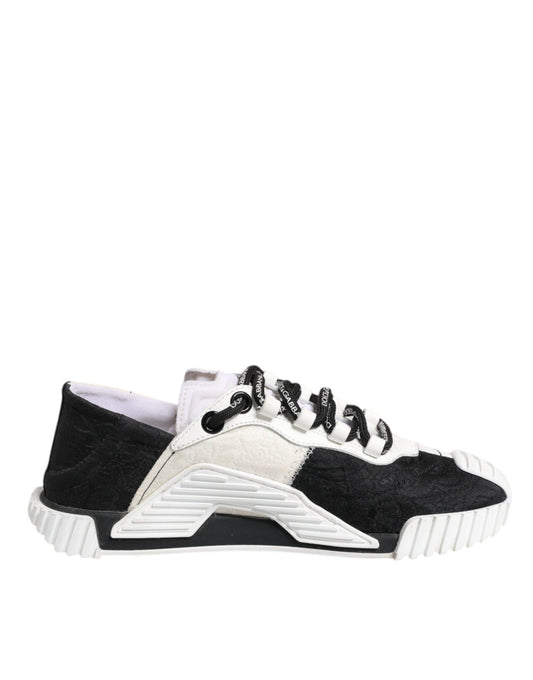Dolce & Gabbana White Black NS1 Low Top Sneakers Shoes - SMARTMARTNZ