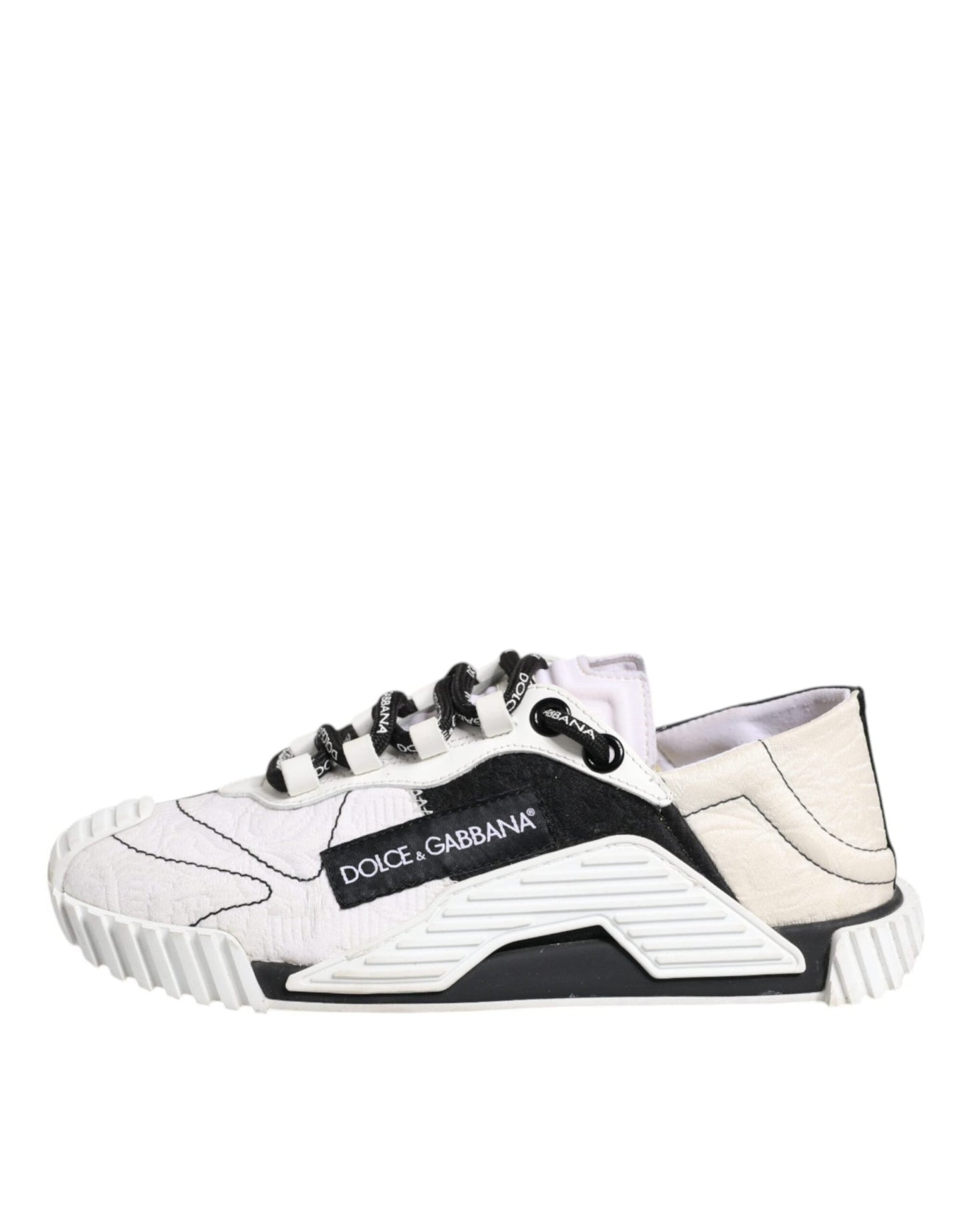 Dolce & Gabbana White Black NS1 Low Top Sneakers Shoes - SMARTMARTNZ