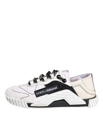 Dolce & Gabbana White Black NS1 Low Top Sneakers Shoes - SMARTMARTNZ