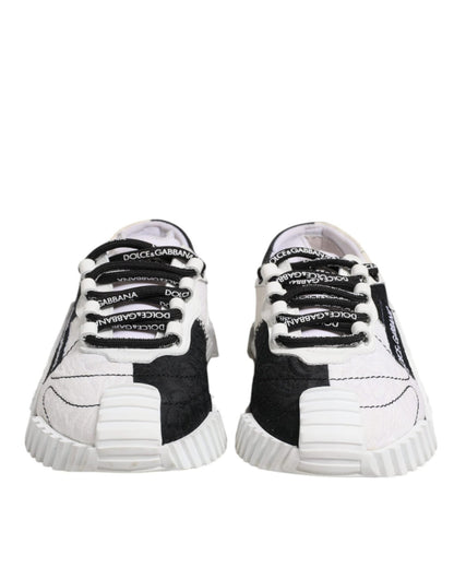 Dolce & Gabbana White Black NS1 Low Top Sneakers Shoes - SMARTMARTNZ
