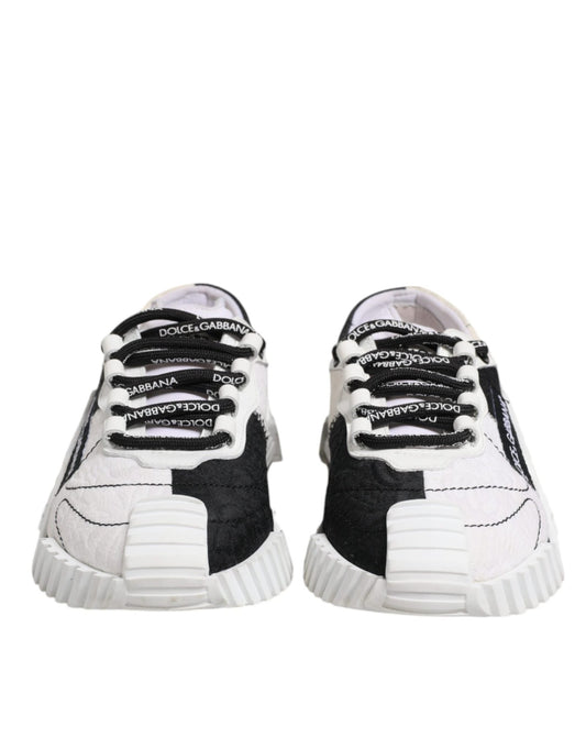 Dolce & Gabbana White Black NS1 Low Top Sneakers Shoes - SMARTMARTNZ