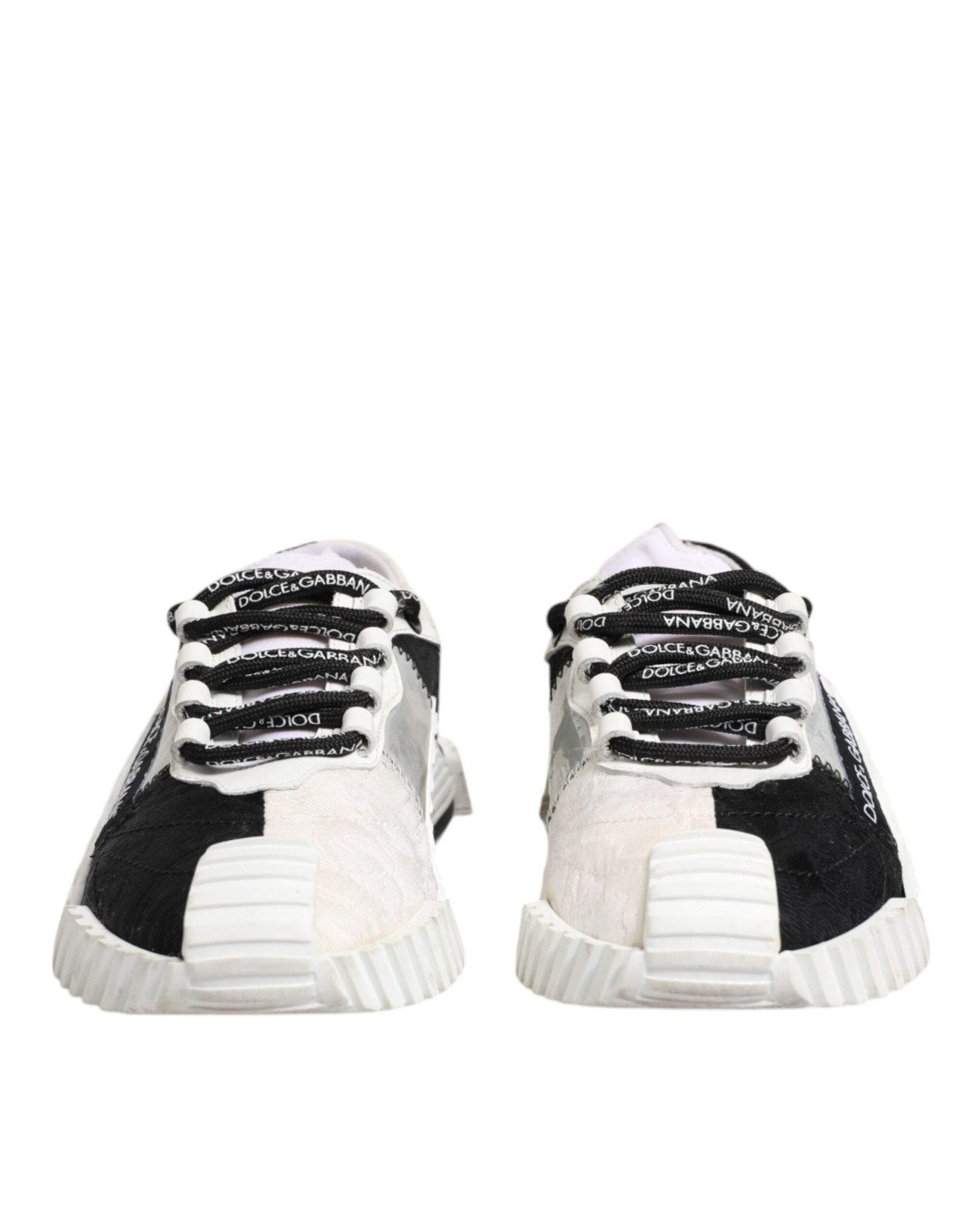 Dolce & Gabbana White Black NS1 Low Top Sneakers Shoes - SMARTMARTNZ