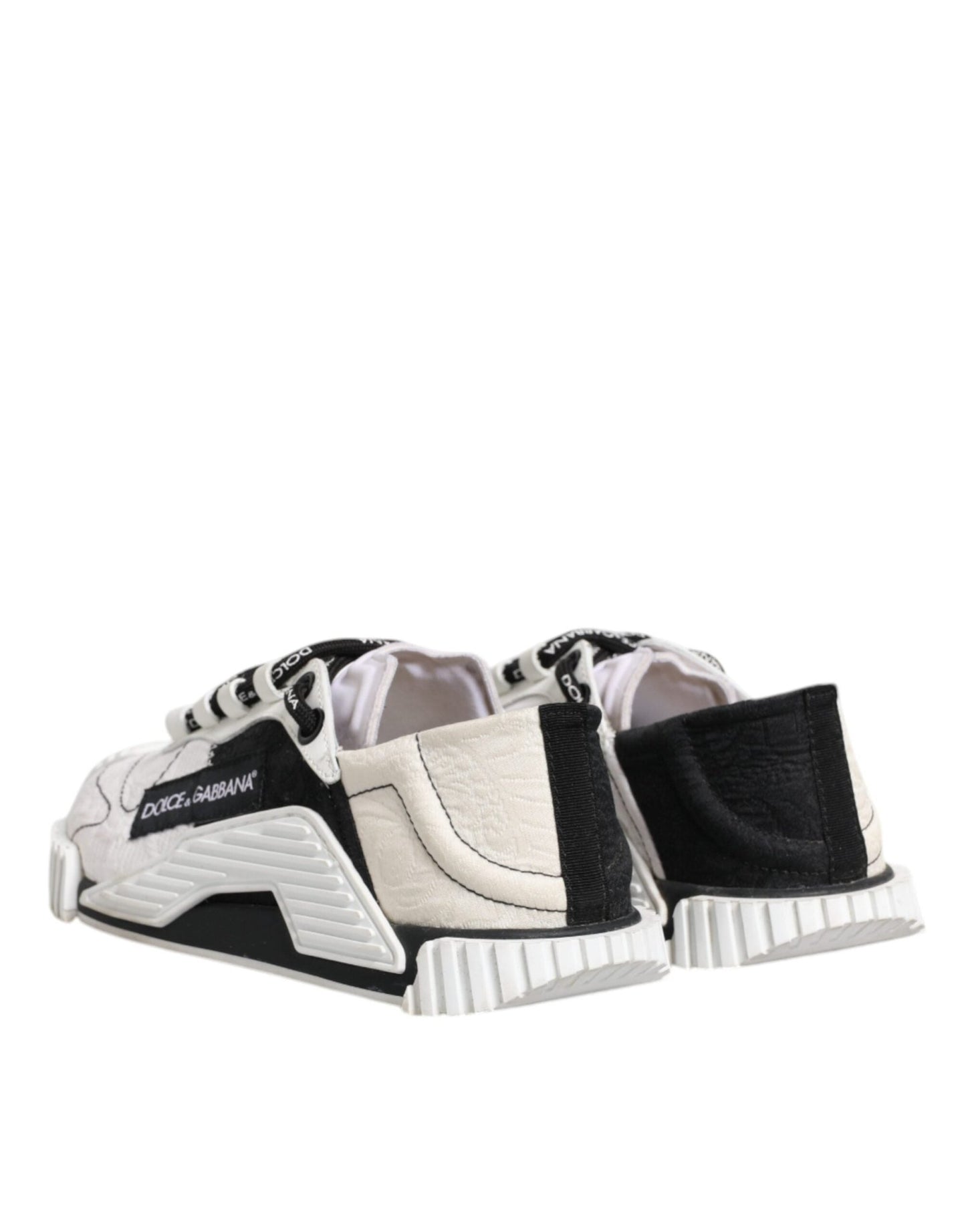 Dolce & Gabbana White Black NS1 Low Top Sneakers Shoes - SMARTMARTNZ
