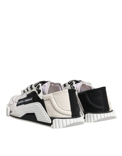 Dolce & Gabbana White Black NS1 Low Top Sneakers Shoes - SMARTMARTNZ
