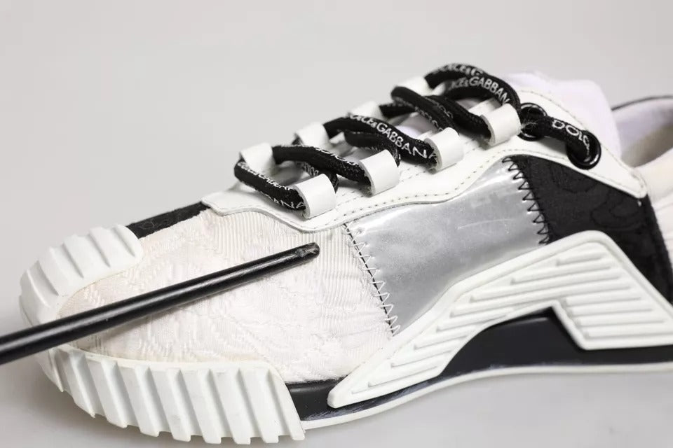 Dolce & Gabbana White Black NS1 Low Top Sneakers Shoes - SMARTMARTNZ