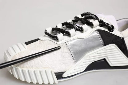 Dolce & Gabbana White Black NS1 Low Top Sneakers Shoes - SMARTMARTNZ