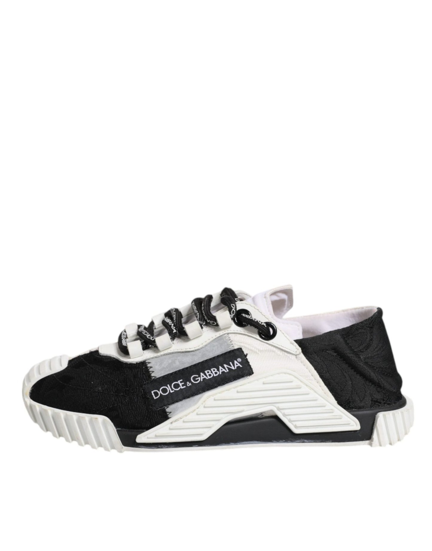 Dolce & Gabbana White Black NS1 Low Top Sneakers Shoes - SMARTMARTNZ