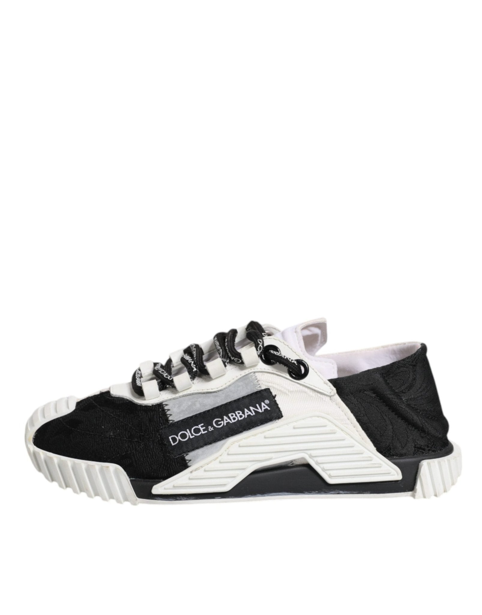 Dolce & Gabbana White Black NS1 Low Top Sneakers Shoes - SMARTMARTNZ