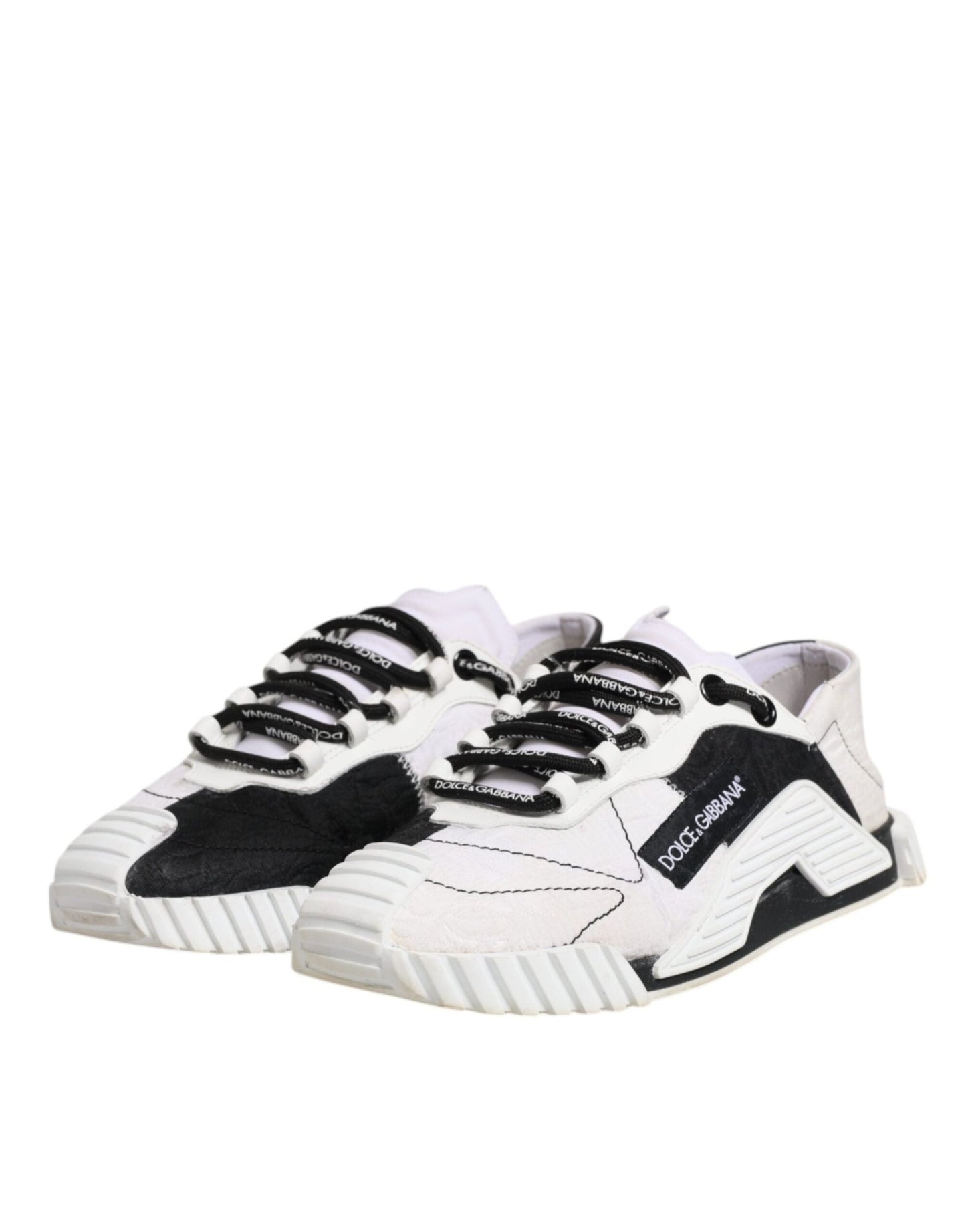 Dolce & Gabbana White Black NS1 Low Top Sneakers Shoes - SMARTMARTNZ