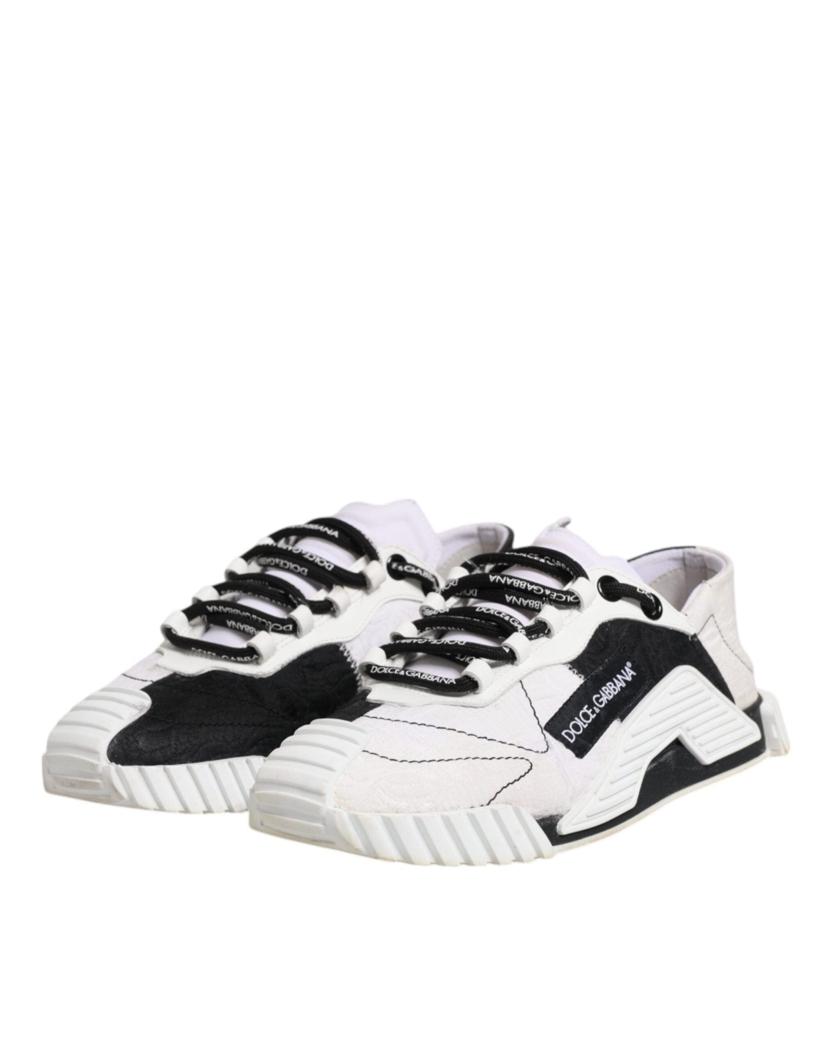 Dolce & Gabbana White Black NS1 Low Top Sneakers Shoes - SMARTMARTNZ
