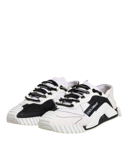Dolce & Gabbana White Black NS1 Low Top Sneakers Shoes - SMARTMARTNZ